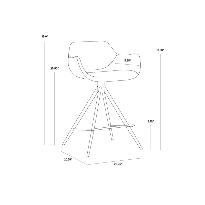 Corrigan Studio® Arwood Bar & Counter Swivel Stool & Reviews Wayfair